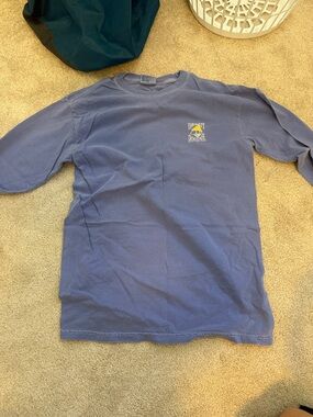 Comfort Colors Blue Salty Dog Long Sleeve Tee with Yellow Graphic
